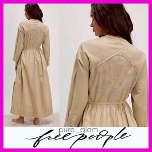 Free People Beige Maxi Coat